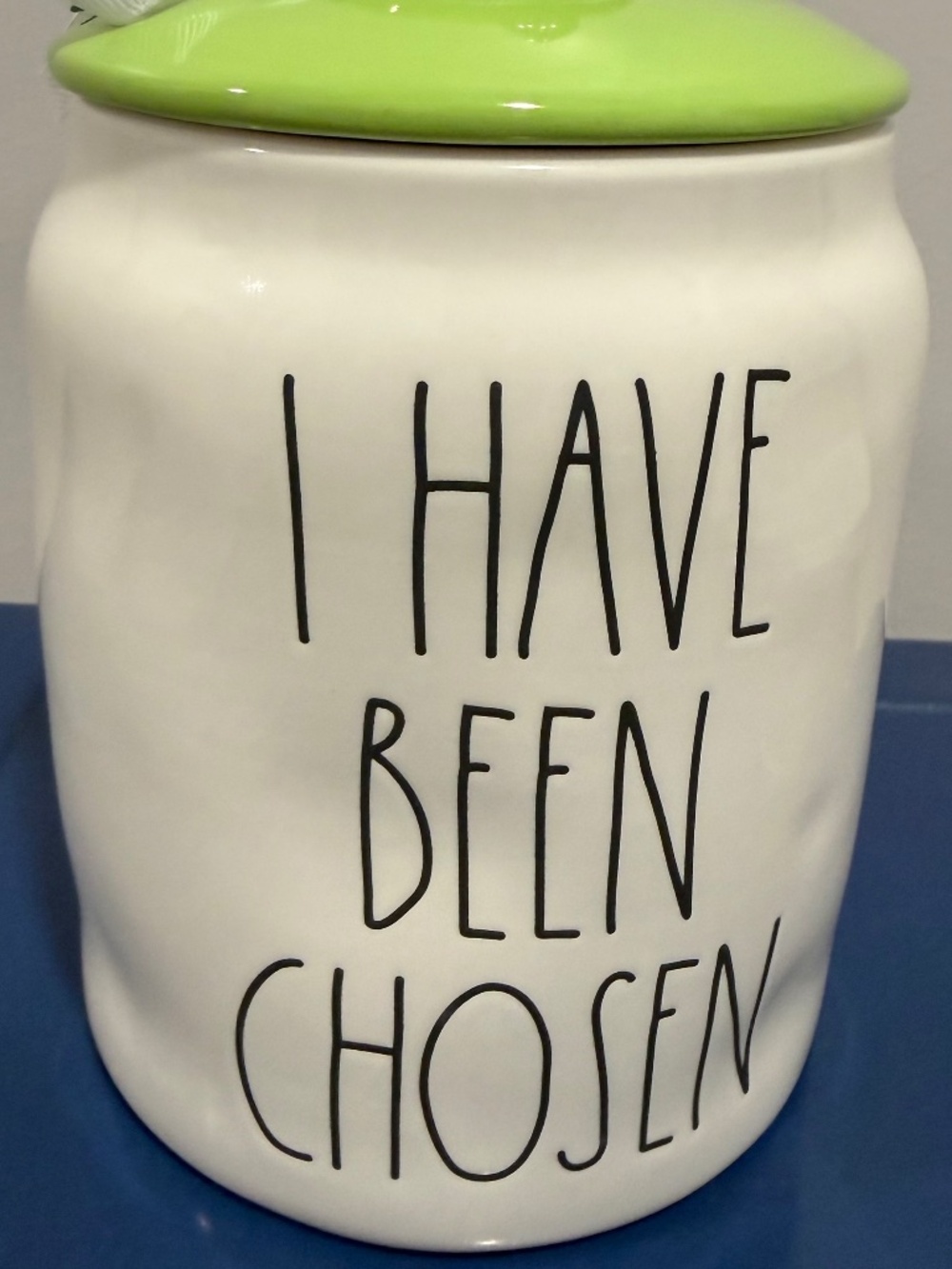 Rae Dunn Disney Pixar Toy Story Alien Cookie Jar "I HAVE BEEN CHOSEN" NWT